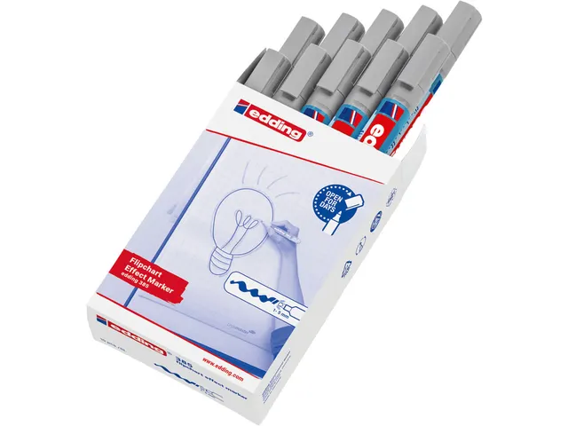 Edding 385 Flipchart effect marker Zilvergrijs