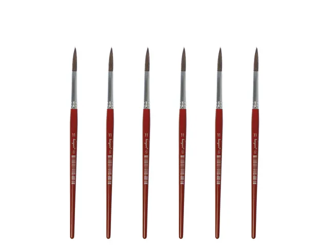 Penseel Kangaro Serie 120 rond Nr. 11 geitenhaar doos 6 stuks