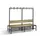 omkleedbank,HxLxD 1710x2000x760mm,HPL eiken-sereno,frame staal RAL7021