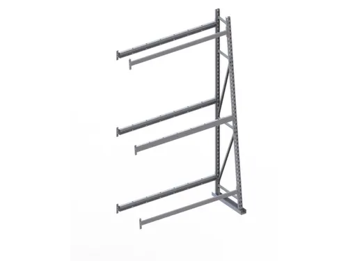 magazijnrek voor profielen,aanbouwveld,eenzijdig,HxBxD 2500x1400x500mm