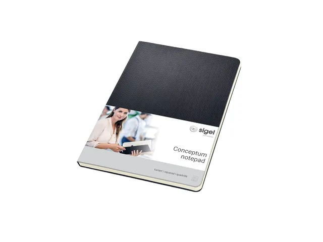 Bloc correspondance Sigel CONCEPTUM softcover A5 noir quadrillé
