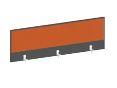 baliepaneel bureau aanbouw achter MS-donkergrijs BN3012-oranje 1400mm