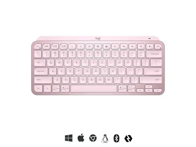 Logitech MX Keys Mini Minimalist Toetsenbord Roze Qwerty US