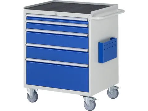 gereedschapswagen 975x770x650mm metaalblad 450kg 5 laden RAL5010