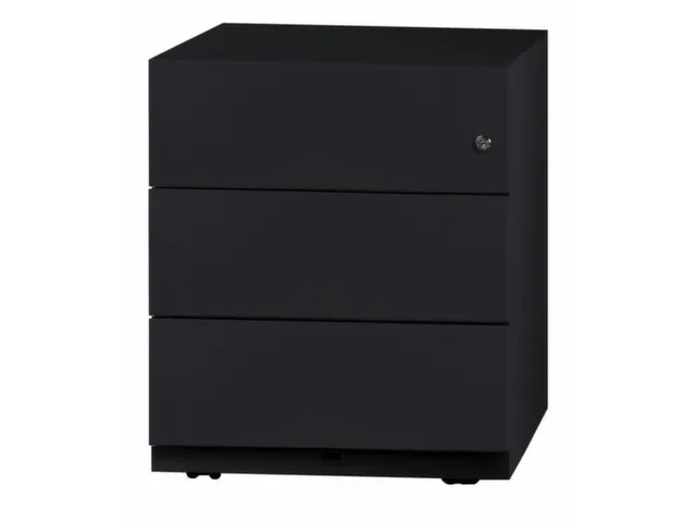 Mobiel Ladenblok 495x420x565mm 3laden Cilinderslot Zwart