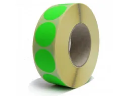 Etiketten Op Rol 35mm Fluor Groen Met Dispenser 500 Stuks