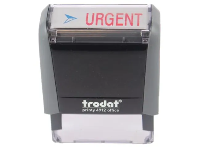 Trodat Tekststempel Printy Line Urgent rood blauw