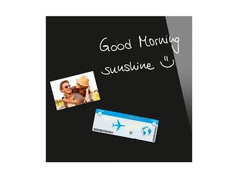 Glas/magneetbord Be!board 45x45 Cm Zwart