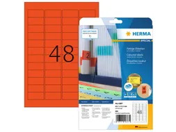 HERMA 4367 Verwijderbare etiketten A4 45,7x21,2mm Rood 960 stuks