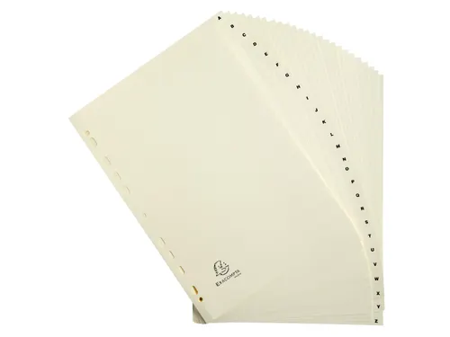 Bedrukte Tabbladen Karton 155g 26-Delig A-z 23-Gaats A4 Ivoor