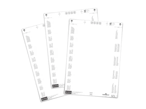 Papieren inserts voor documenthouders 150x67mm (80 kaartjes)