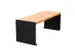 Banc d'extérieur L1200mm 3 lattes chêne clair/RAL9005
