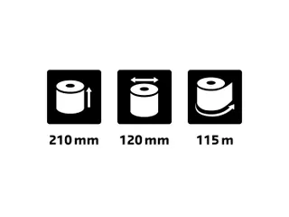 Rol Telex 210x120x25, 1 Laag Offset Extrawit 60g - 3