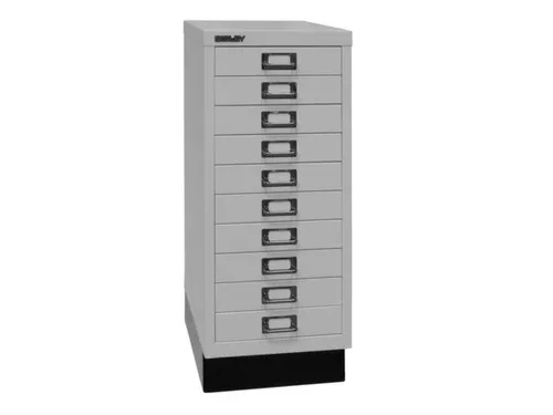 kantoor-ladekast HxBxD 670x279x380mm 10 laden romp lichtgrijs staal