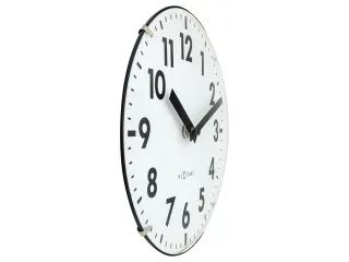 Tafelklok Nextime Duomo Mini 20 cm wit gebolde glazen lens - 5