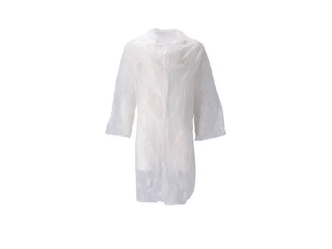 Pe Bezoekersjas Wit 125x75cm 15 micron 240 Stuks