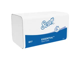 Scott 6617 Essential Vouwhanddoek klein 1-laags wit 15x340 stuks - 3
