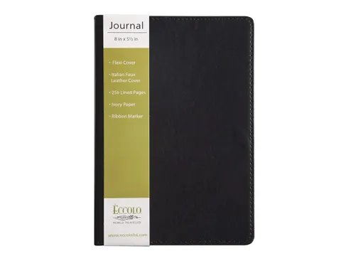 Notitieboek Èccolo Simple Black lijn ca.15x20cm 80gr. 256 pag.