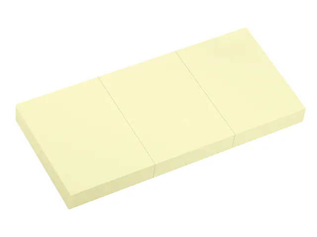 Bloc-mémos Power notes 50x40mm jaune 3 blocs de 100 feuillets