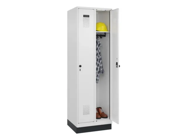 locker,HxBxD 1950x600x500mm,2vak,vak B 300mm,draaigrendel,sokkel