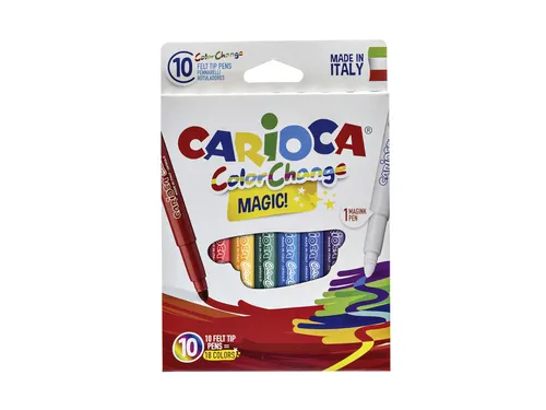 Viltstiften Carioca Magic set à 10 stuks assorti
