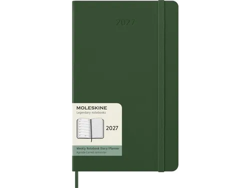 Agenda 2027 Moleskine 12M Weekly 7dag/1pagina large hc myrtle green