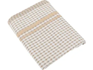 Keukendoek Theedoek Gewafeld 50x70cm geruit beige 3 stuks - 2