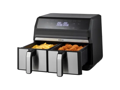 Airfryer Inventum 2x4l 1700w zwart rvs