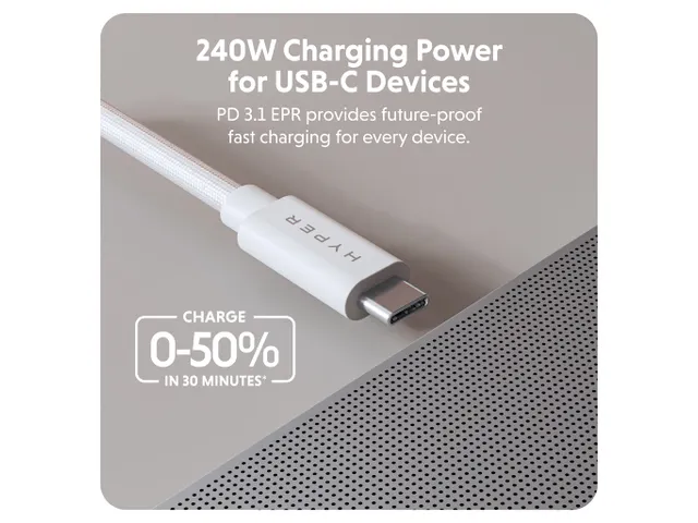Câble Targus HyperDrive Next USB4 Type-C Performance 1,2m Blanc