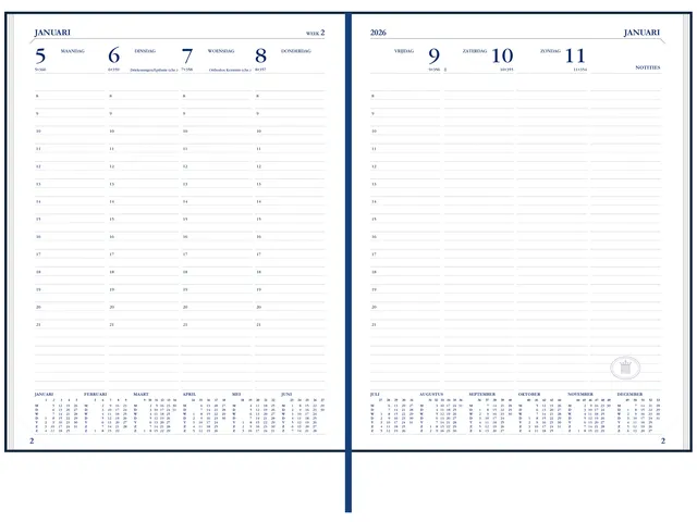 Agenda 2027 Ryam Weekend Desk Lazio 7d/2p assorti