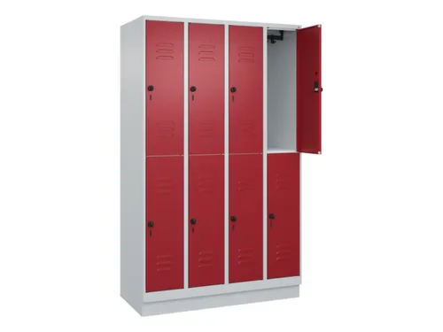 dubbeldekse locker,HxBxD 1950x1200x500mm,4x2vak.,vak B 300mm