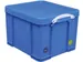 Boîte De Rangement 35 Litres Bleu Néon avec poignées