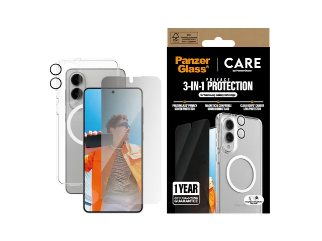 PanzerGlass | CARE by Flagship 3-in-1 Privacy Bundle Samsung S25