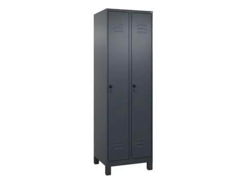 locker,HxBxD 1950x600x500mm,2vak,vak B 300mm,draaigrendel,voeten