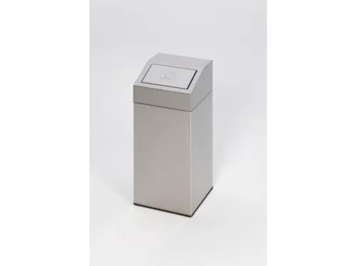 Afvalverzamelaar 76 Liter 890x380x380mm Sticker Metaal Antiekzilver