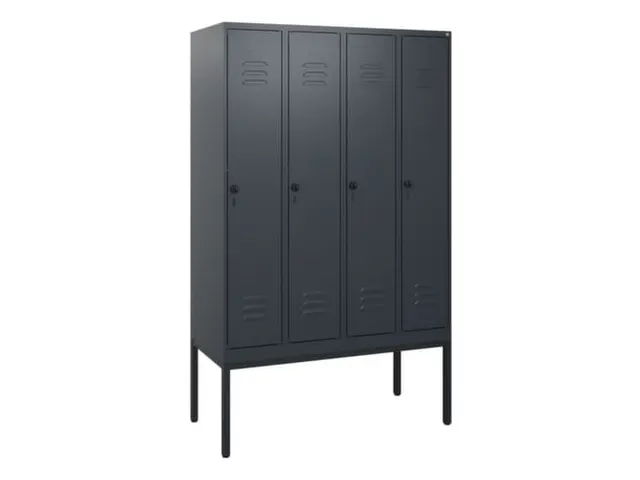 locker,HxBxD 1950x1200x500mm,4vak,vak B 300mm,draaigrendel