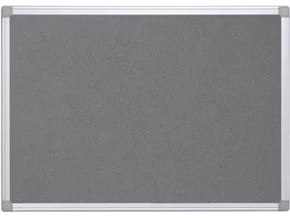 Textielbord Met Aluminium Frame 60 X 90 Cm Grijs - 1