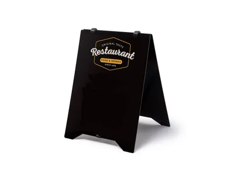 Stoepbord Grab & Grip Krijtbord BOND 50x70cm Zwart met topprint