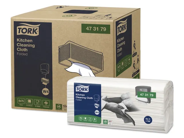 Tork 473179 Kitchen Cleaning Gevouwen Reinigingsdoek Wit