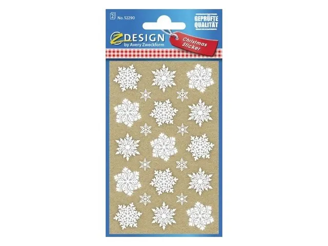 Étiquette Z-design De noël étoiles - 2 feuilles