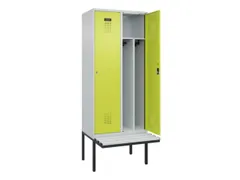 locker met bank,voor scheiding van kleding,HxBxD 2120x800x815mm,2vak