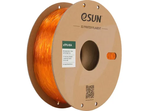 3D Printer Filament eTPU-95A eSun 1,75mm Transparant Oranje 1kg