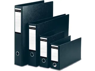 Hangmapordner A4 2 pochetten, Karton, rug van 80mm, Zwart - 2