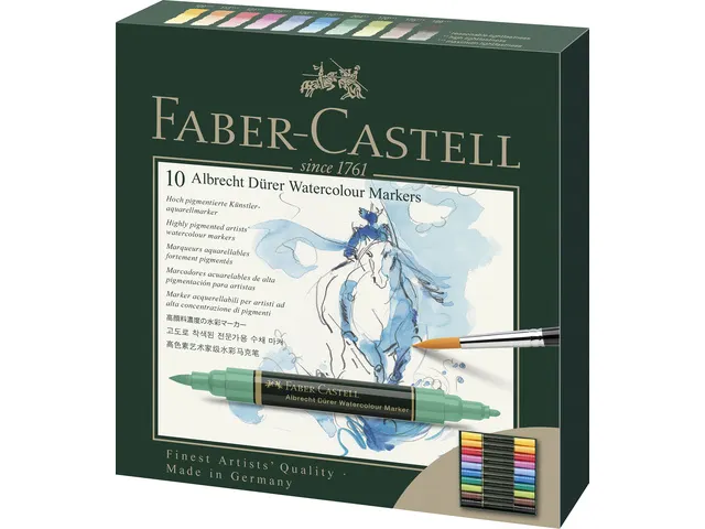 Aquarel marker Faber-Castell Albrecht Dürer doos a 10 stuks
