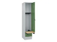 locker met bank,HxBxD 1950x400x815mm,1vak,vak B 400mm,draaigrendel