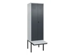 locker voor scheiding van kleding,HxBxD 2120x600x815mm,2vak