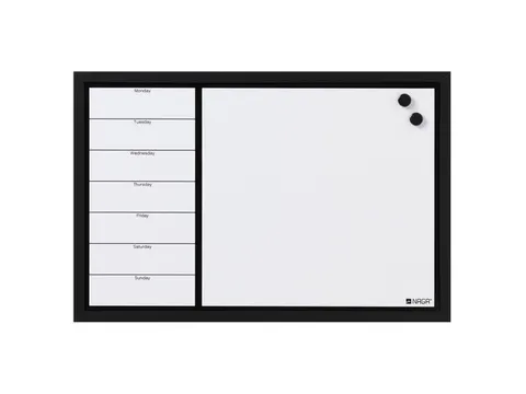 Whiteboard Naga 60 x 40 cm Weekplanner Engels Wit