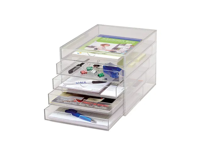 Acryl ladenblok DIN A4 5 laden Transparant