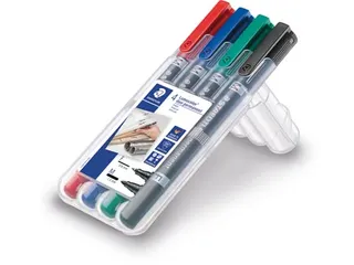Lumocolor permanent marker duo, 4 stuks in assorti - 3