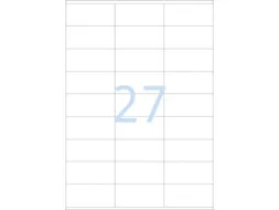 Etiketten universele labels A4 permanent 70x32mm Wit 2700 stuks